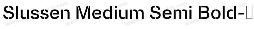 Slussen Medium Semi Bold字体转换